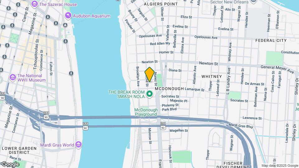 1222 Teche St, Unit 1222 Map and Location Details