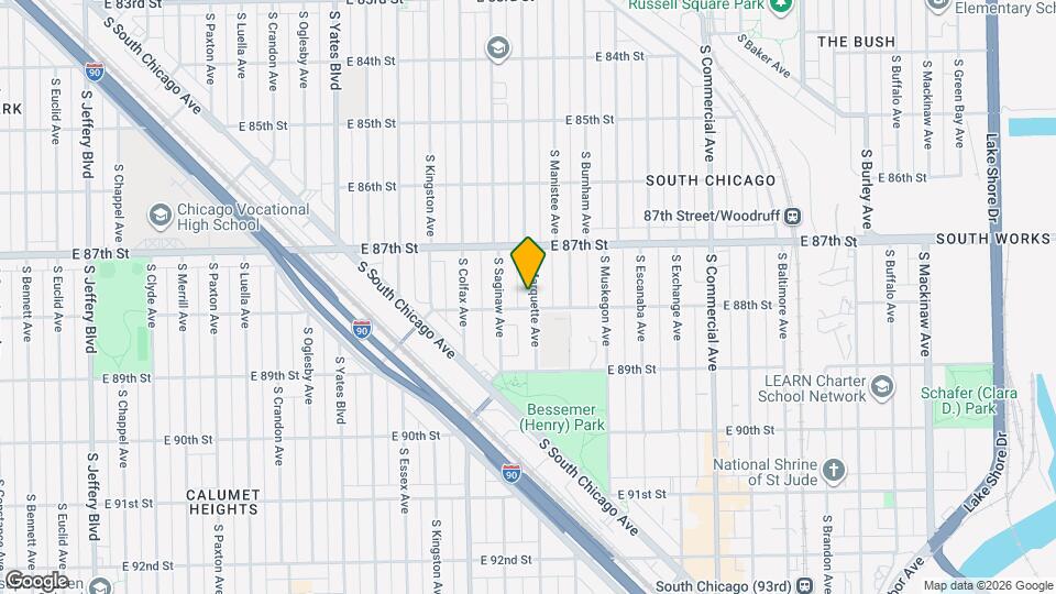 8748 S Marquette Ave Map and Location Details
