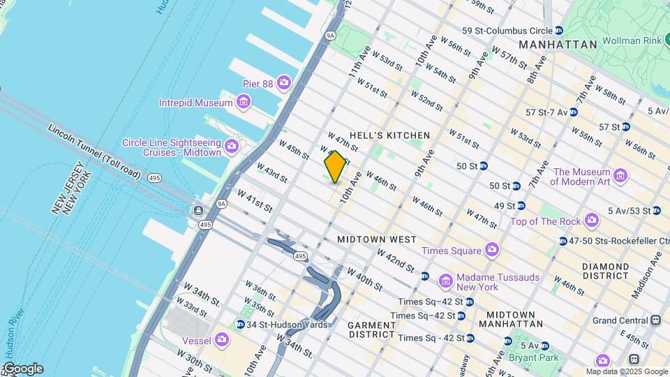 511 W 44th St Map and Location Details