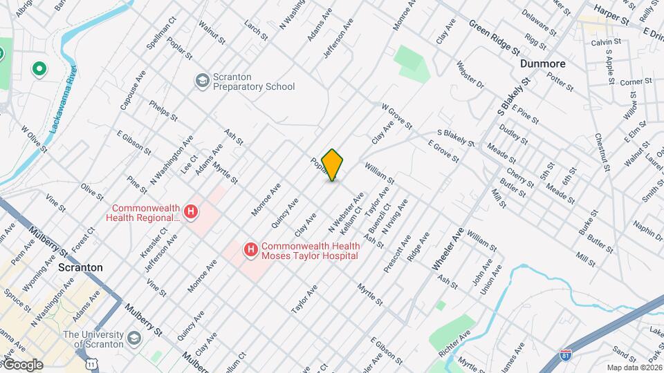 1039 Clay Ave, Unit 1st Floor Apartment Map and Location Details