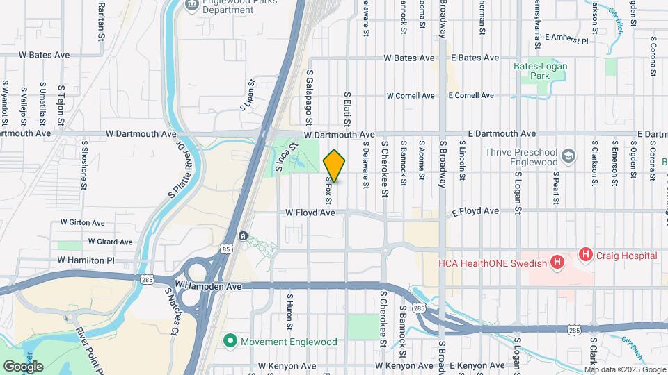 3232 S Fox St Map and Location Details