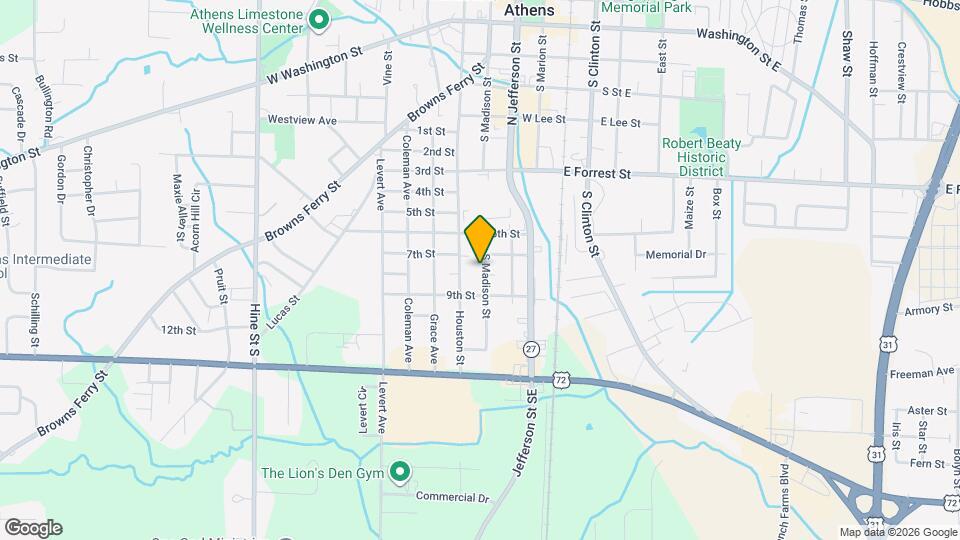 1206 S Madison St Map and Location Details