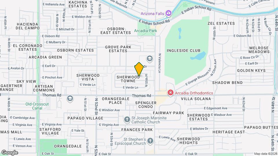 5444 E Pinchot Ave Map and Location Details