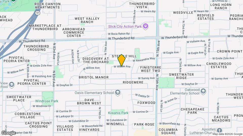 7745 W Willow Ave Map and Location Details