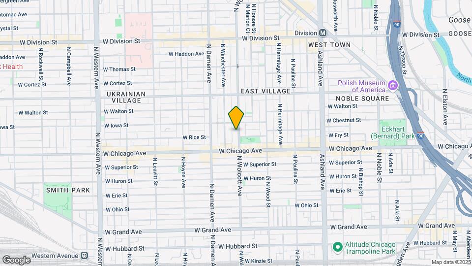 838 N Wolcott Ave Map and Location Details