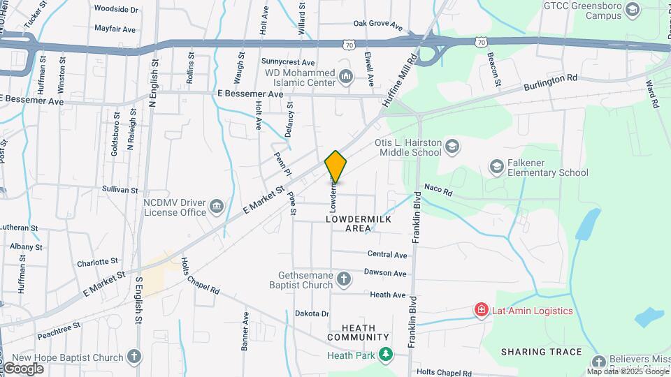 201 Lowdermilk St Map and Location Details