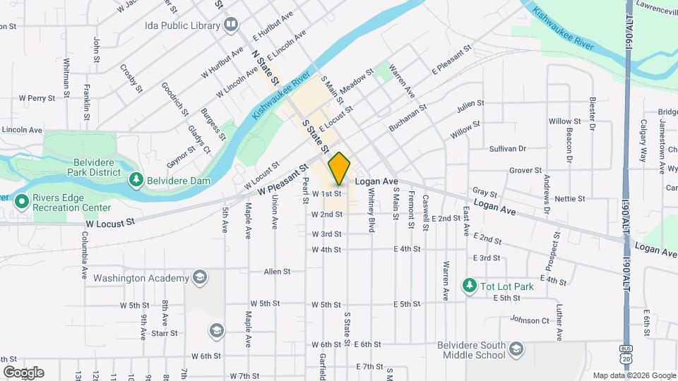107 W 1st St, Unit 203 Mapa y Detalles de la Ubicación