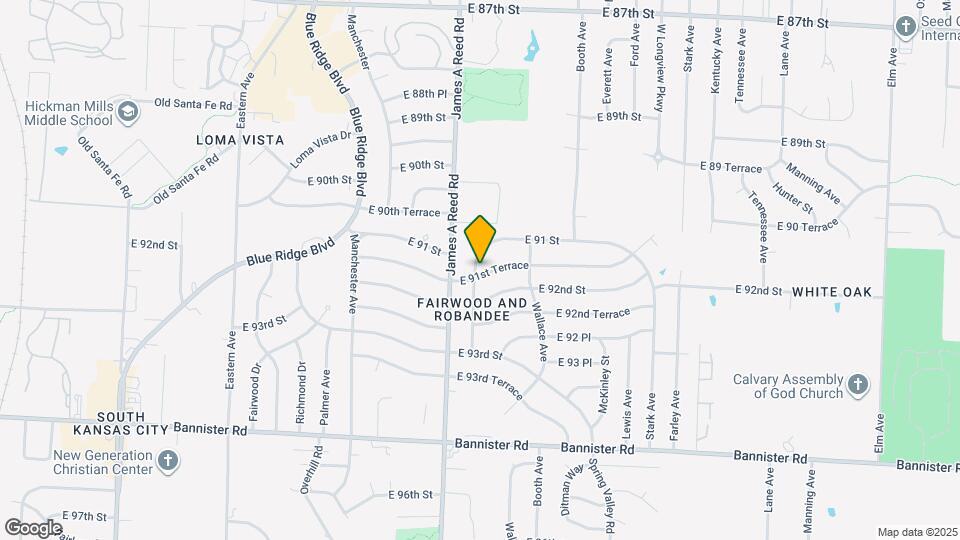 8300 E 91st Terrace Map and Location Details