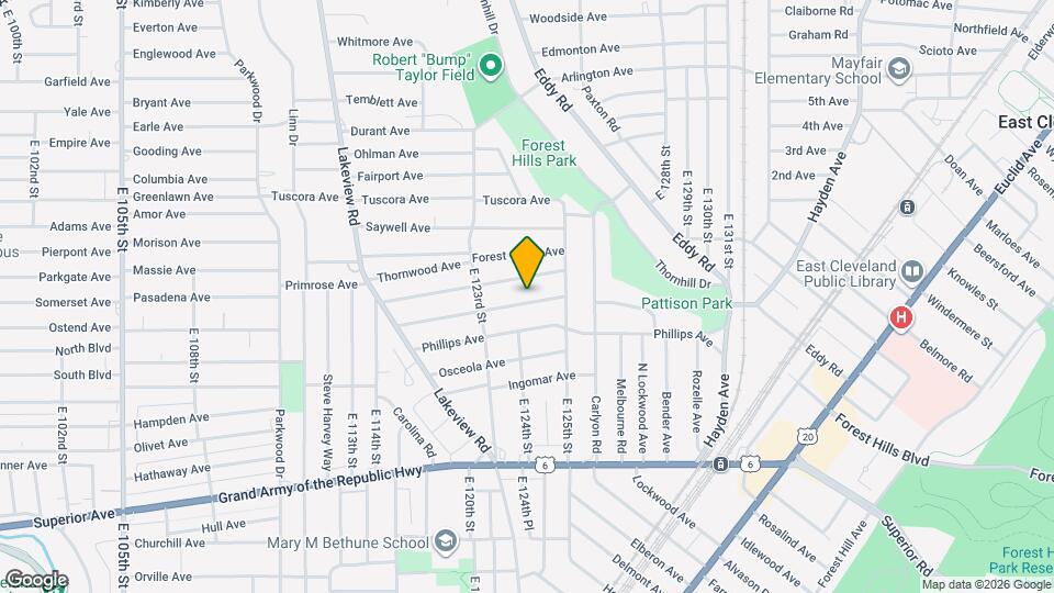 12405 Chesterfield Ave Map and Location Details