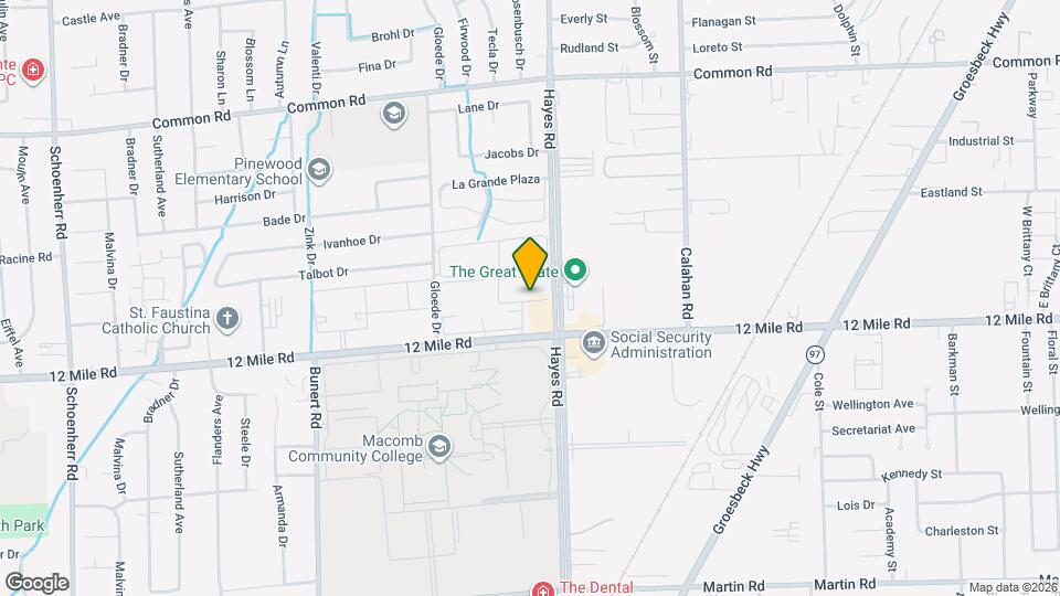 29125 Hayes Rd Map and Location Details