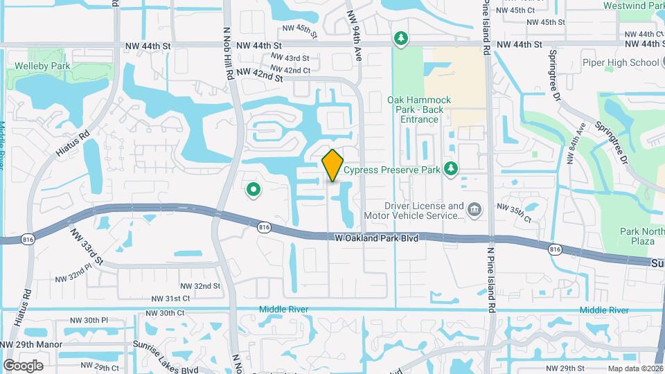 3568 NW 95th Terrace Map and Location Details