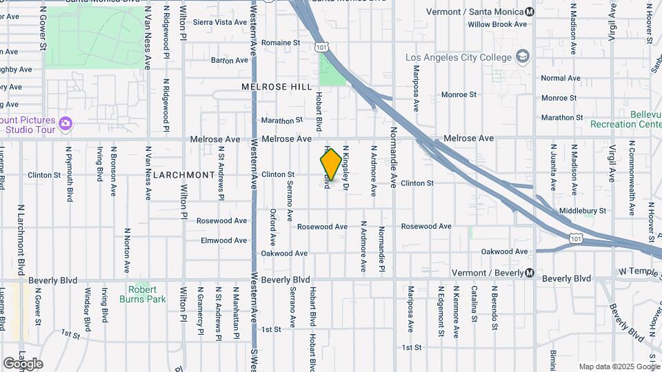 544 N Harvard Blvd Mapa y Detalles de la Ubicación