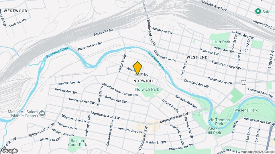 2205 Roanoke Ave SW Map and Location Details