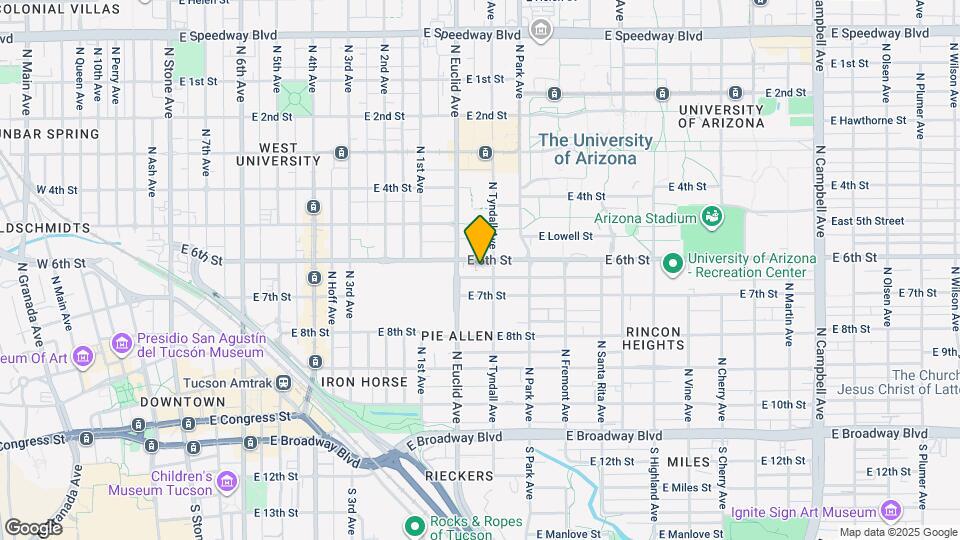 836 E 6th St Map and Location Details