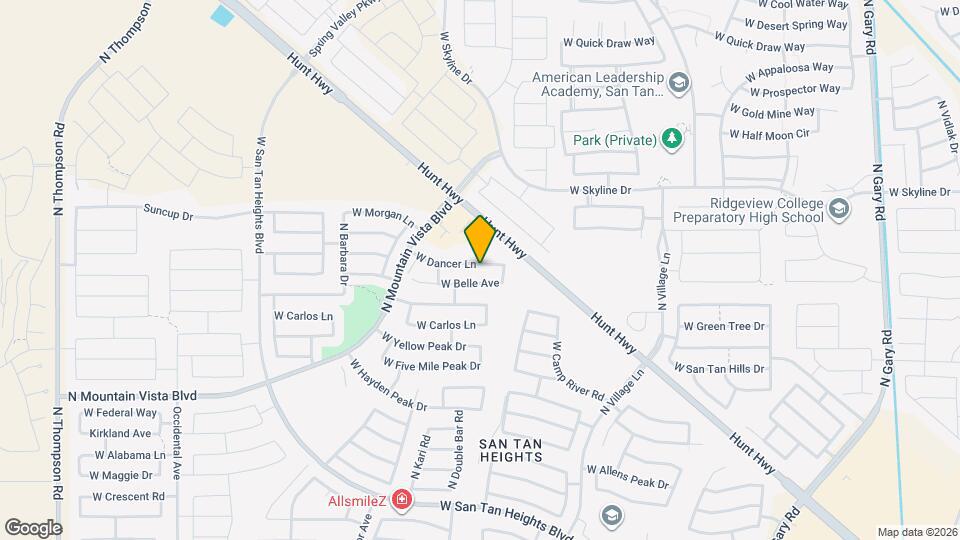 3047 W Dancer Ln Map and Location Details