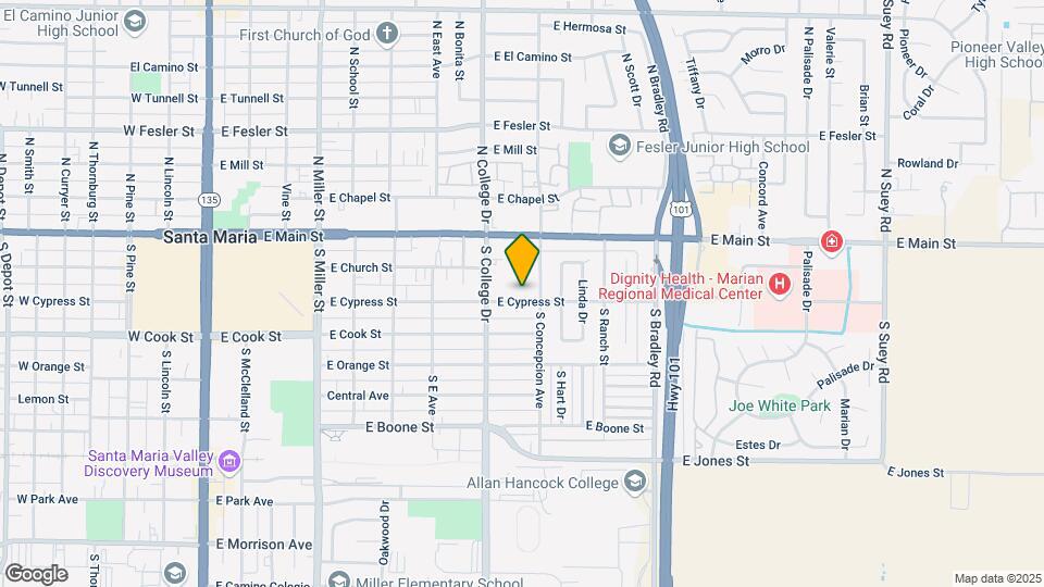 829 E Cypress St Map and Location Details