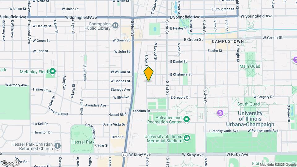 1014 S Oak St Map and Location Details