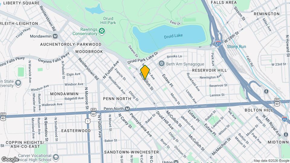 2518 McCulloh St Map and Location Details