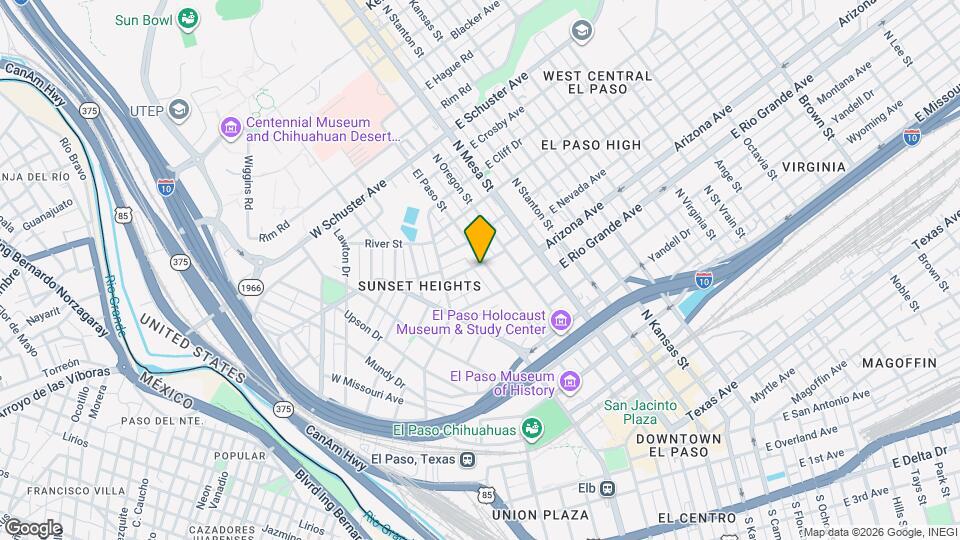 1127 N El Paso St, Unit 3 Map and Location Details