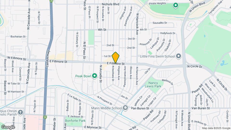 2939 N Institute St Map and Location Details