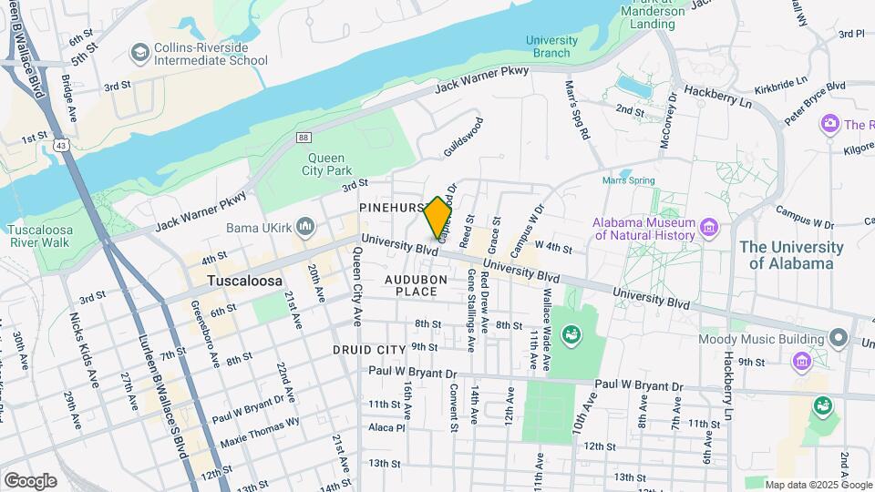 1424 University Blvd Map and Location Details