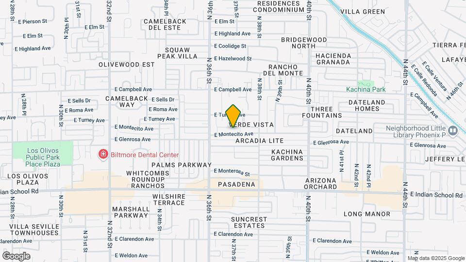 3646 E Montecito Ave Map and Location Details