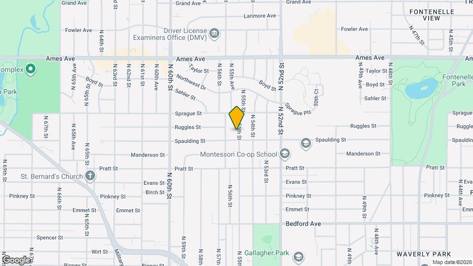 3908 N 55th St Map and Location Details