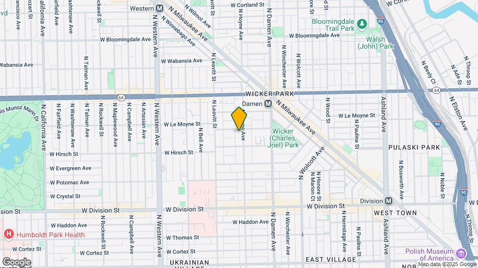 1424 N Hoyne Ave Map and Location Details