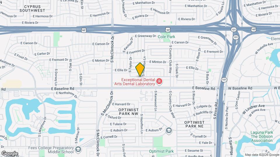 1891 E Dunbar Dr Map and Location Details