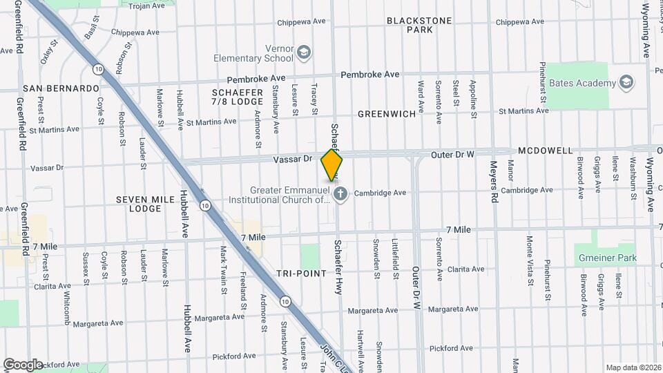 19311 Schaefer Hwy Mapa y Detalles de la Ubicación