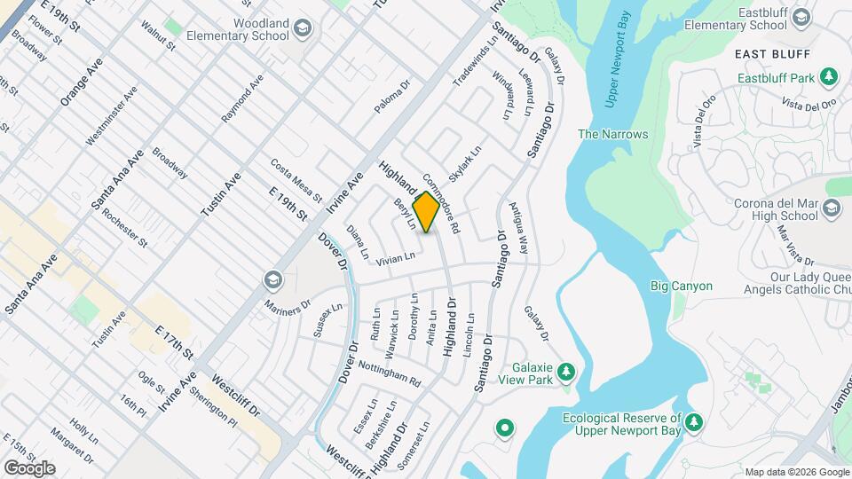 1818 Beryl Ln Map and Location Details