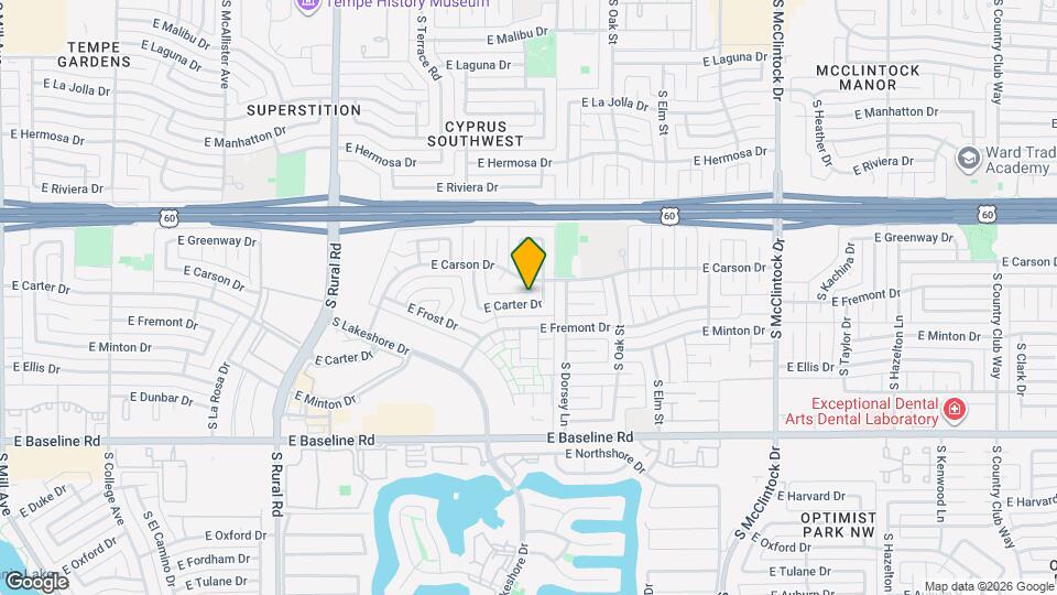 1218 E Carter Dr Mapa y Detalles de la Ubicación