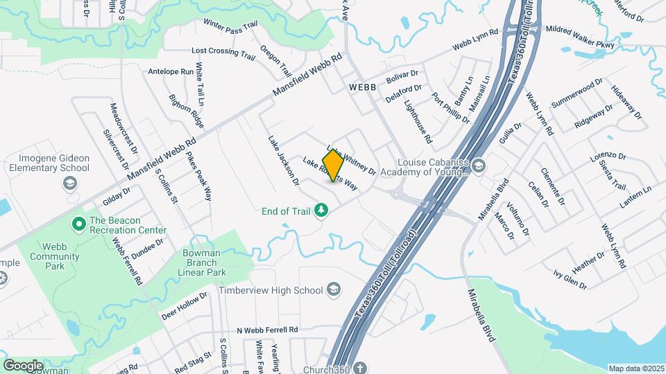7127 Lake Hawkins Dr Map and Location Details