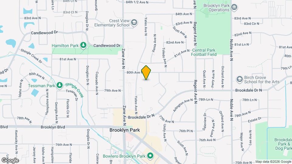 5701 80th Ave N Map and Location Details