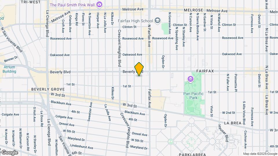 129 N Hayworth Ave Mapa y Detalles de la Ubicación