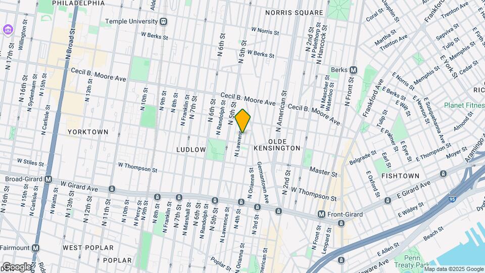 1517 N Lawrence St, Unit 1 Map and Location Details