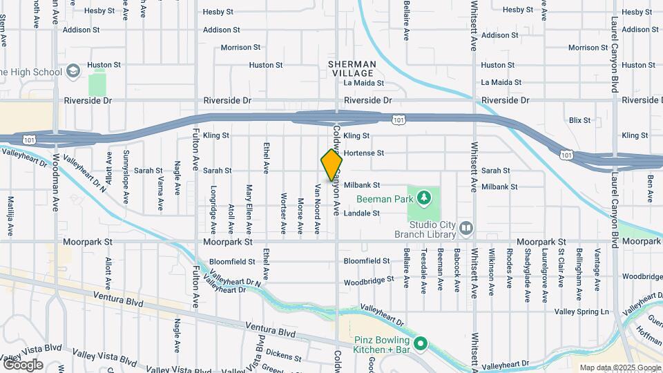 4535 Coldwater Canyon Ave Mapa y Detalles de la Ubicación