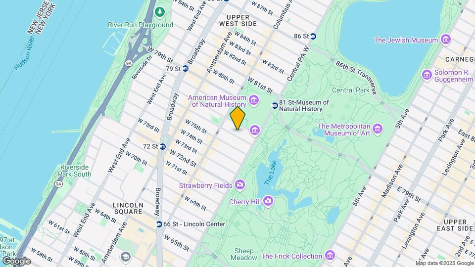25 W 76th St Map and Location Details