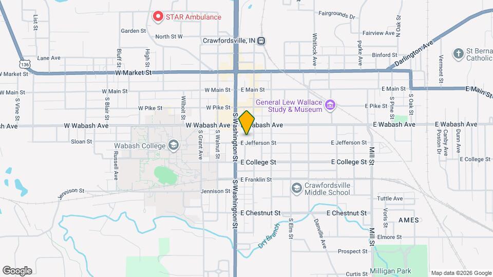 112 E Jefferson St Mapa y Detalles de la Ubicación