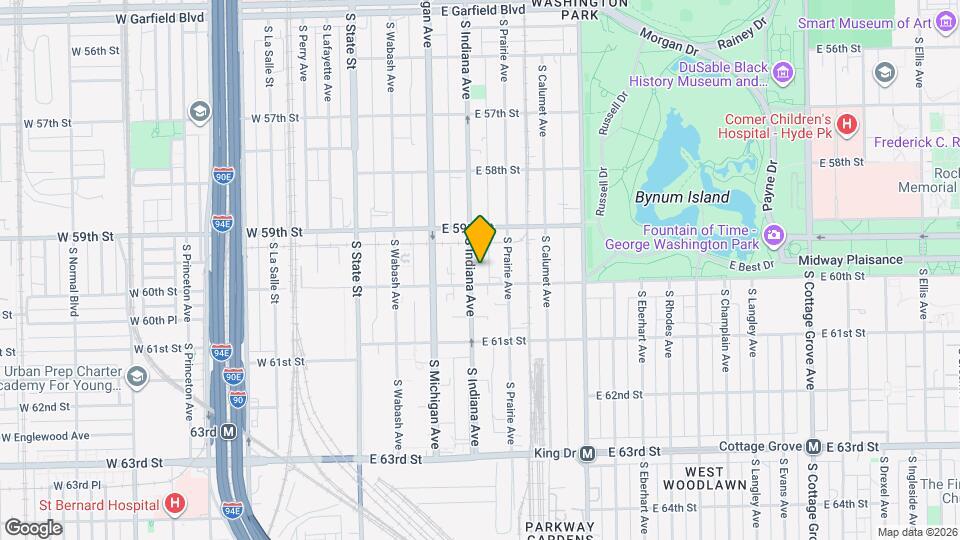 5943 S Indiana Ave Map and Location Details