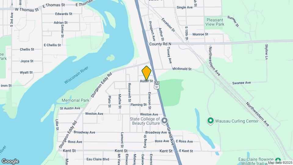 1602 Emerson St Map and Location Details
