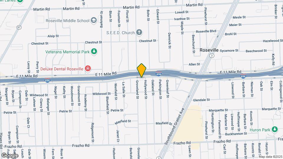 16840 E 11 Mile Rd Map and Location Details