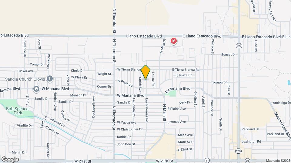 3012 Las Palomas Rd Map and Location Details