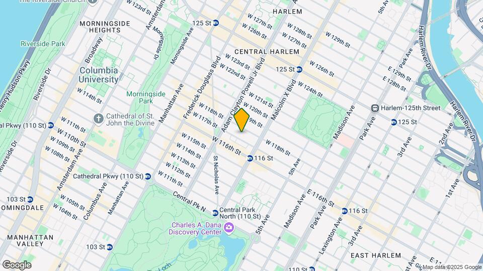 129 W 117th St Map and Location Details