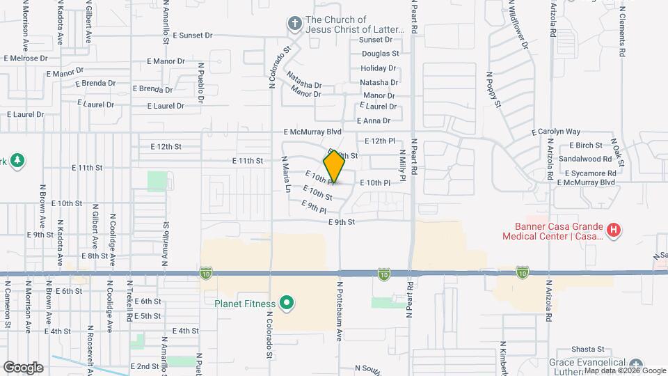 1371 E 10th Pl Map and Location Details