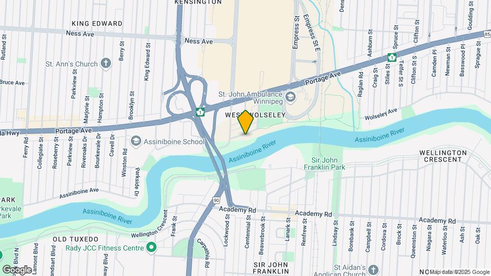 1580 Wolseley Ave W Map and Location Details