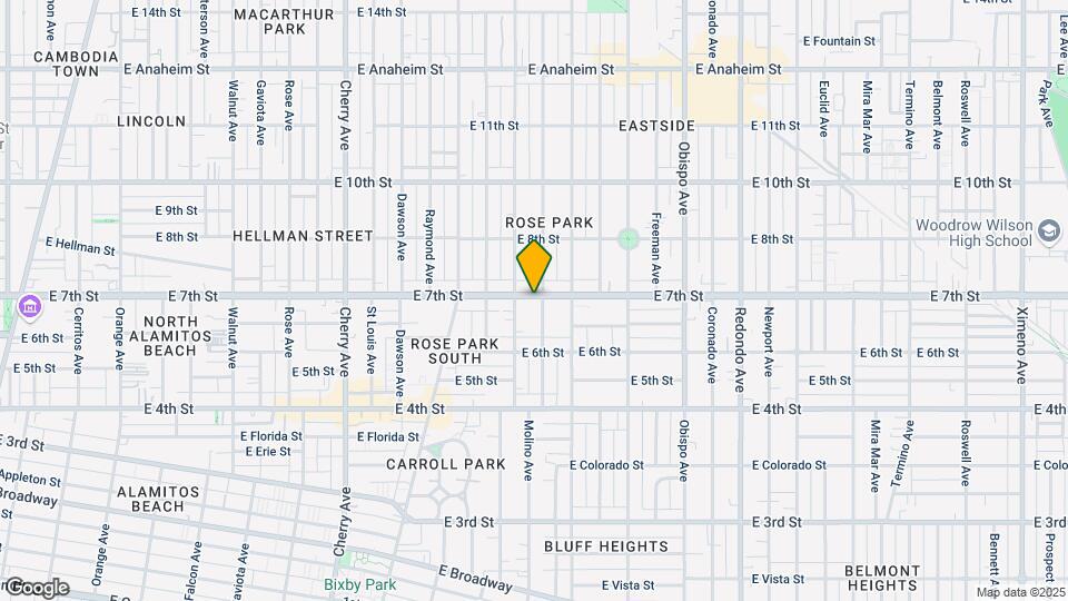2424 E 7th St Map and Location Details