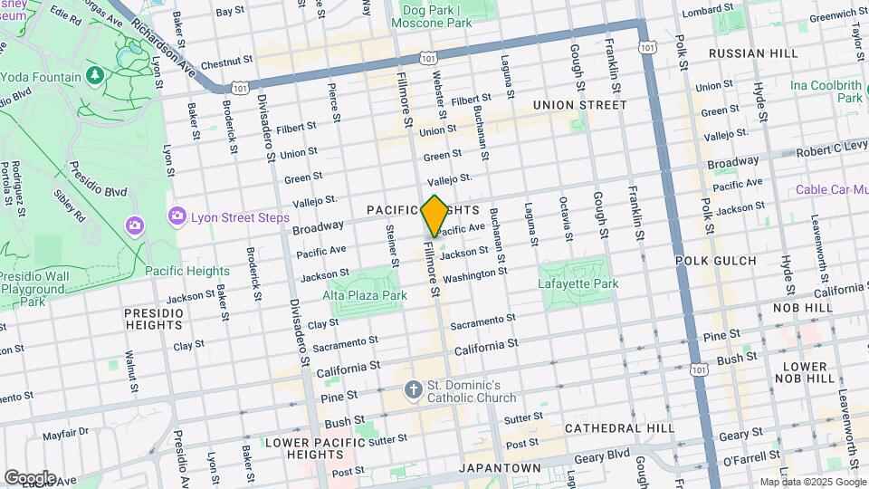 2530 Fillmore St Map and Location Details