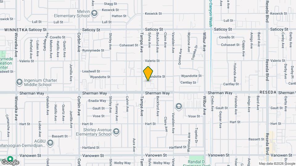 19231 Sherman Way Map and Location Details