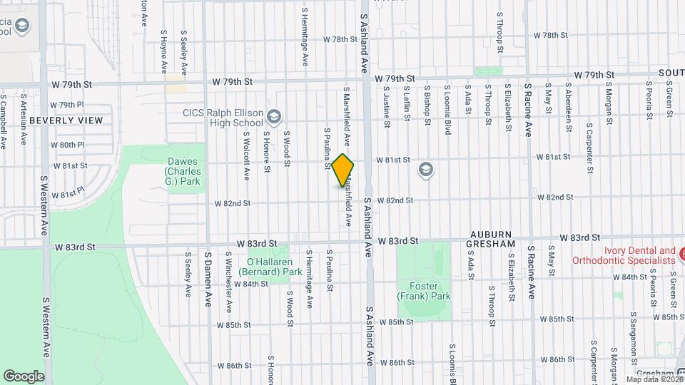 8144 S Marshfield Ave, Unit 1 Map and Location Details